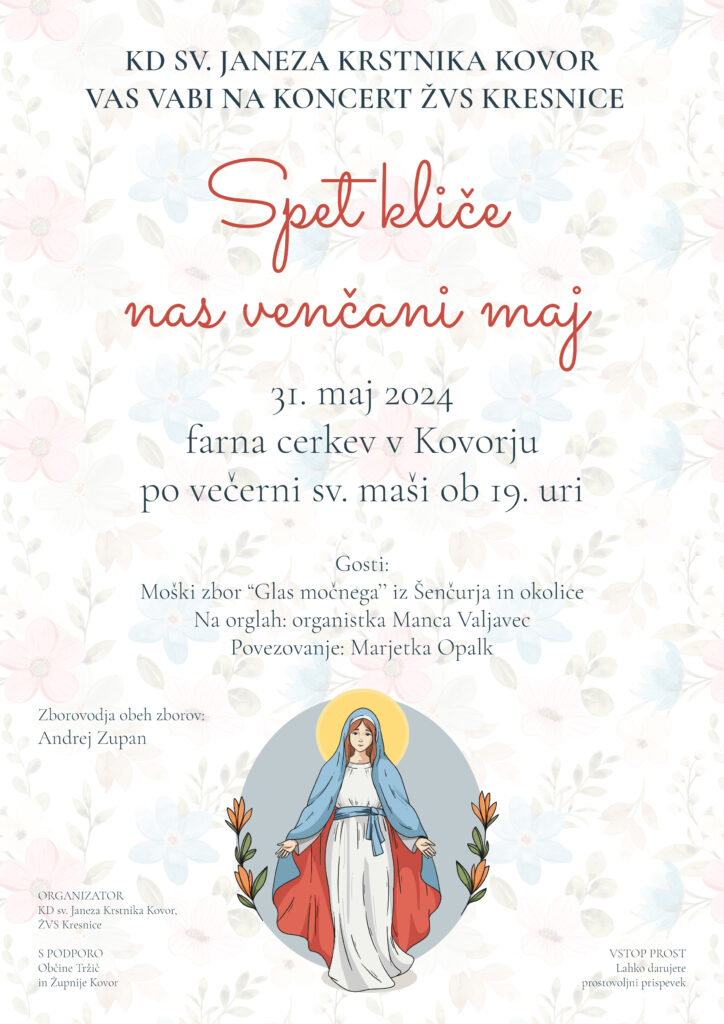 Plakat Spet klice nas vencani maj